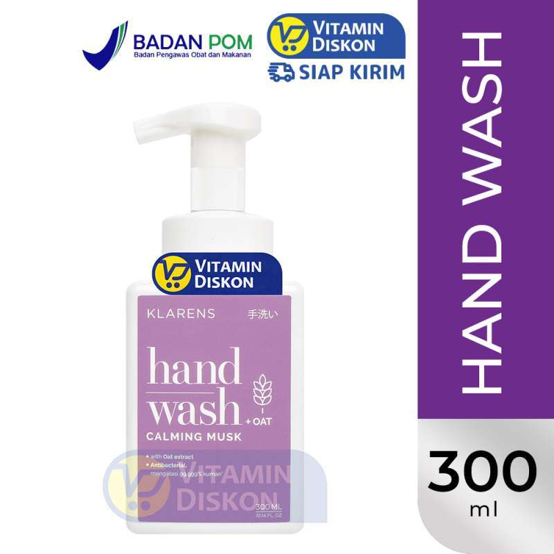 KLARENS HAND WASH CALMING MUSK 300ML Sabun Cuci Tangan Anti Bakteri,  Untuk Kulit Sensitif, Eksim, Psoriasis - Main Image