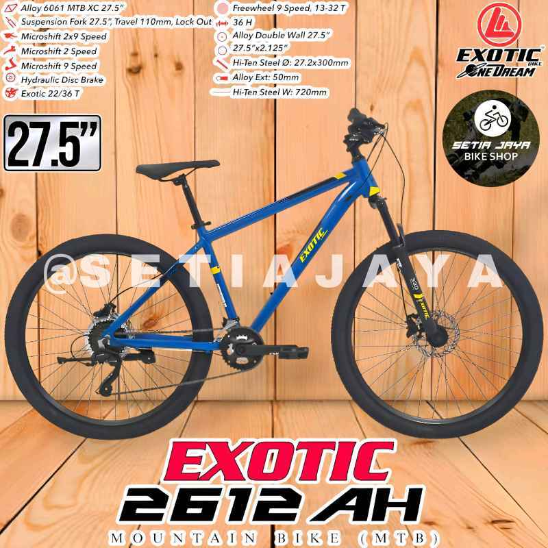 Jual Sepeda Gunung Mtb Inch Exotic 2612 Ah Frame Alloy, 2x9