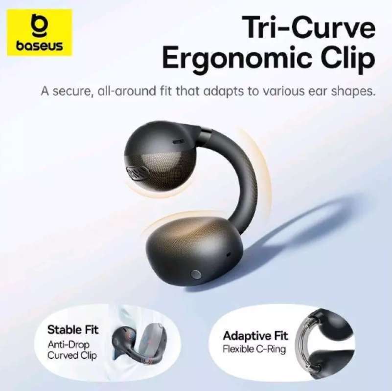 Baseus Bass BC1 Open-Ear True Wireless Earbuds Clip On Wearable Stereo