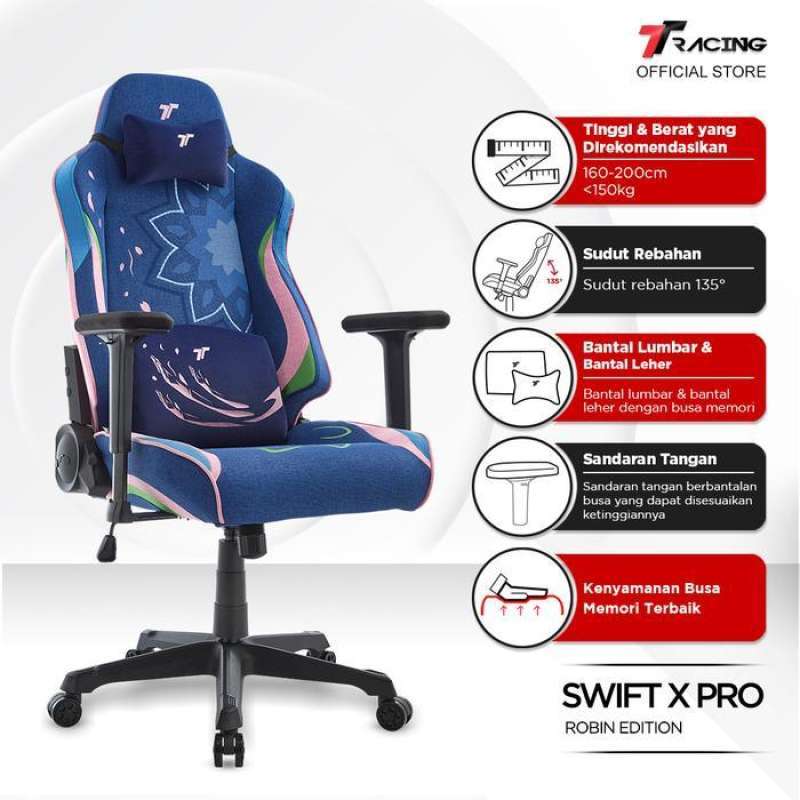Jual Ttracing Swift X Pro Air Threads Fabric Gaming Chair Kursi
