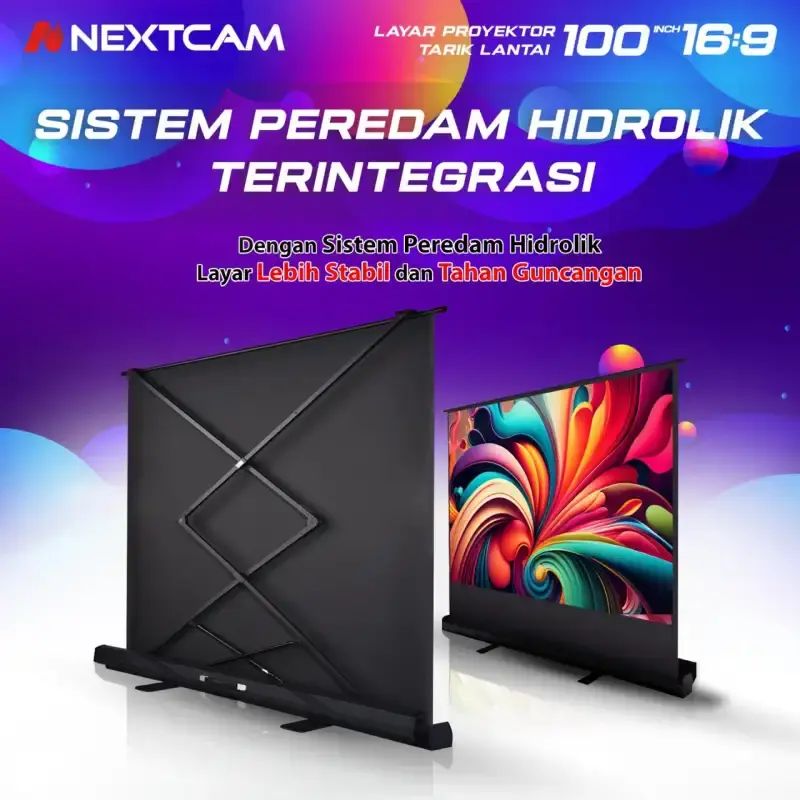 Promo Nextcam Floor Screen Projector Portable 100inchi/layar Proyektor ...
