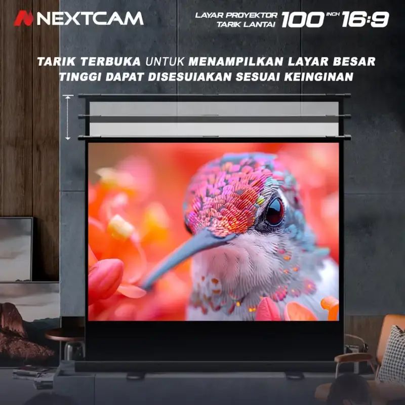 Promo Nextcam Floor Screen Projector Portable 100inchi/layar Proyektor ...