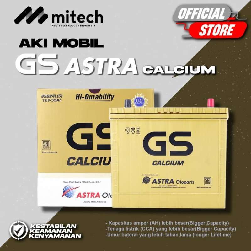 Jual Aki Gs Calcium Honda Hrv Ns60ls / 65b24ls 55 Ah Garansi 6 Bulan Di