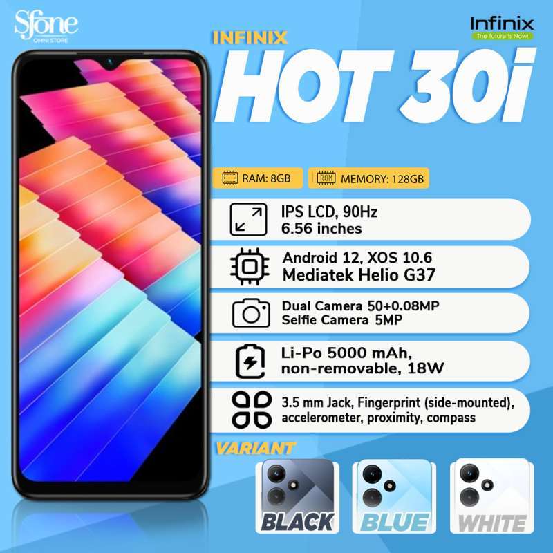 Jual Infinix Hot 30i 8/128 RAM 8GB ROM 128GB GARANSI RESMI di Seller ...