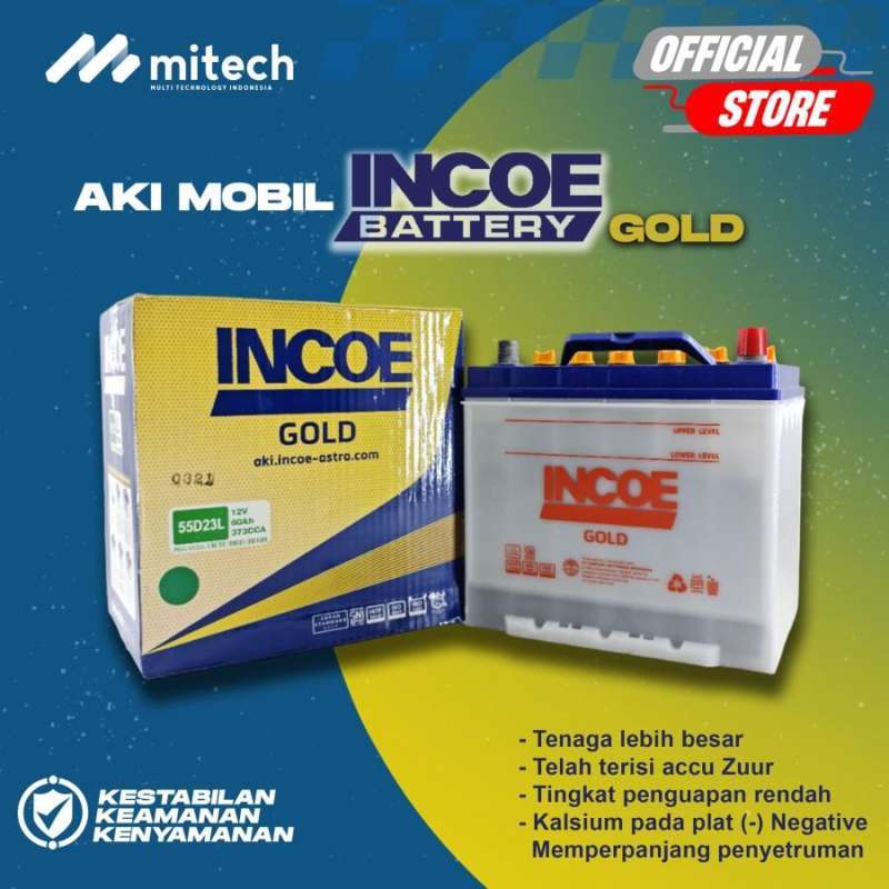 Jual Aki Mobil Nissan Juke INCOE GOLD Astra 55D23L Aki Basah 12V / 60Ah