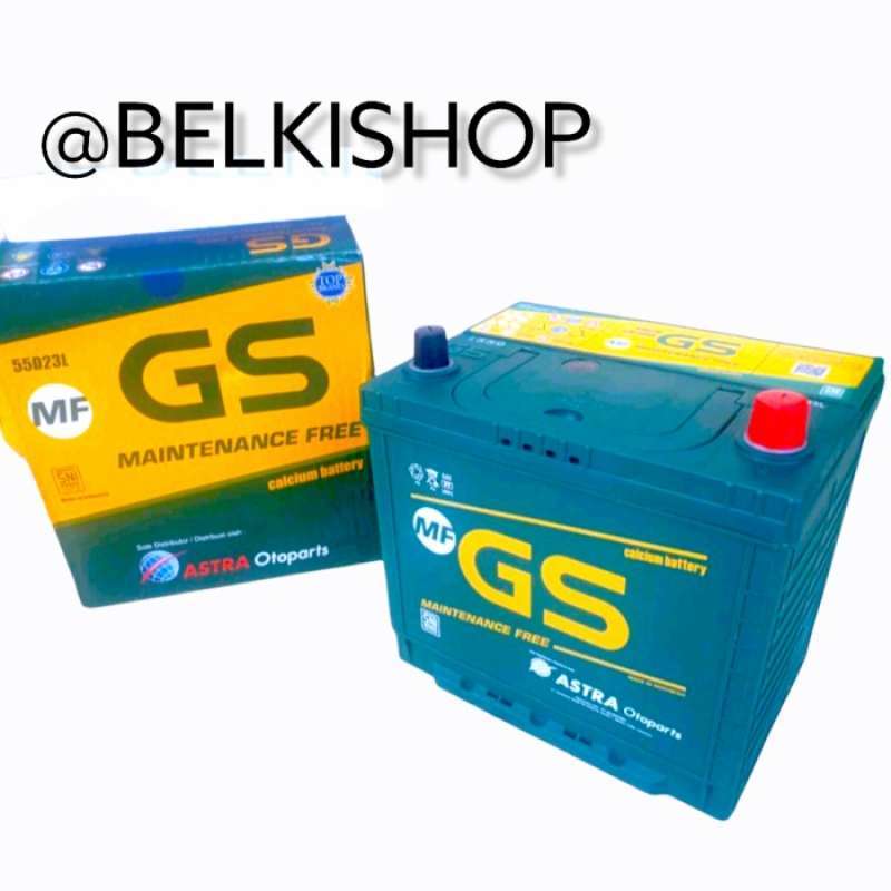 Promo Aki Mobil 55D23L GS ASTRA MF / Aki Kering 12V 60Ah Diskon 17% di