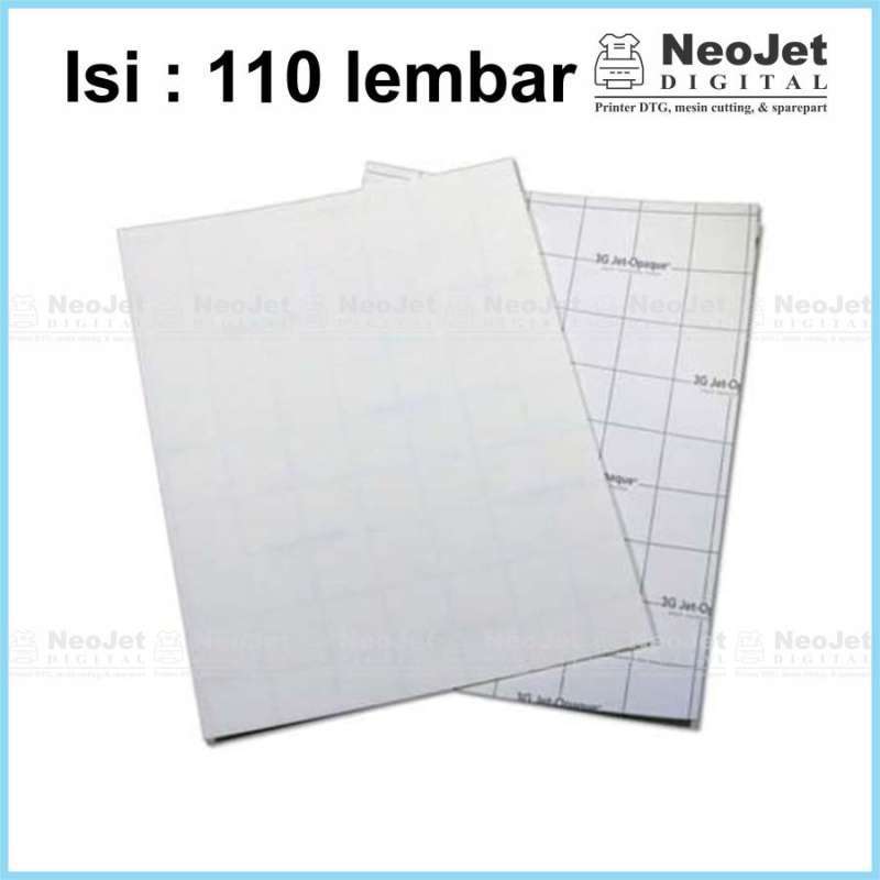 Jual Transfer Paper Kertas Transfer 3g Opaque A4 Isi 110 Lembar + Bonus