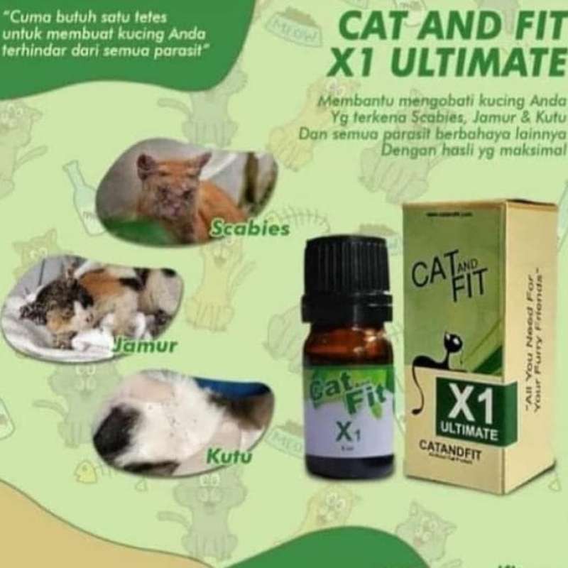 Promo Obat Kucing Cat And Fit X1 Ultimate Untuk Kutu Jamur Scabies ...