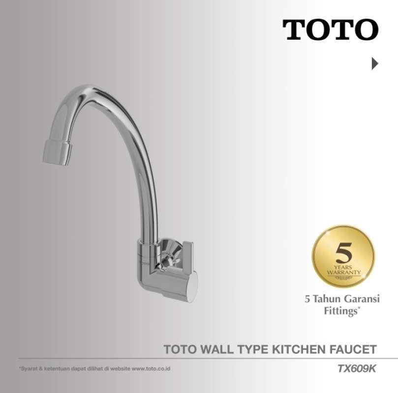 Promo Toto Wall Type Kitchen Faucet With Swivel Spout / Keran Dapur