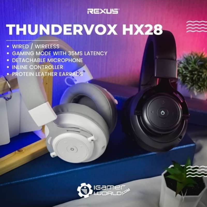 Promo Rexus Thundervox Hx28 Dual Connection Bluetooth & Wired Gaming