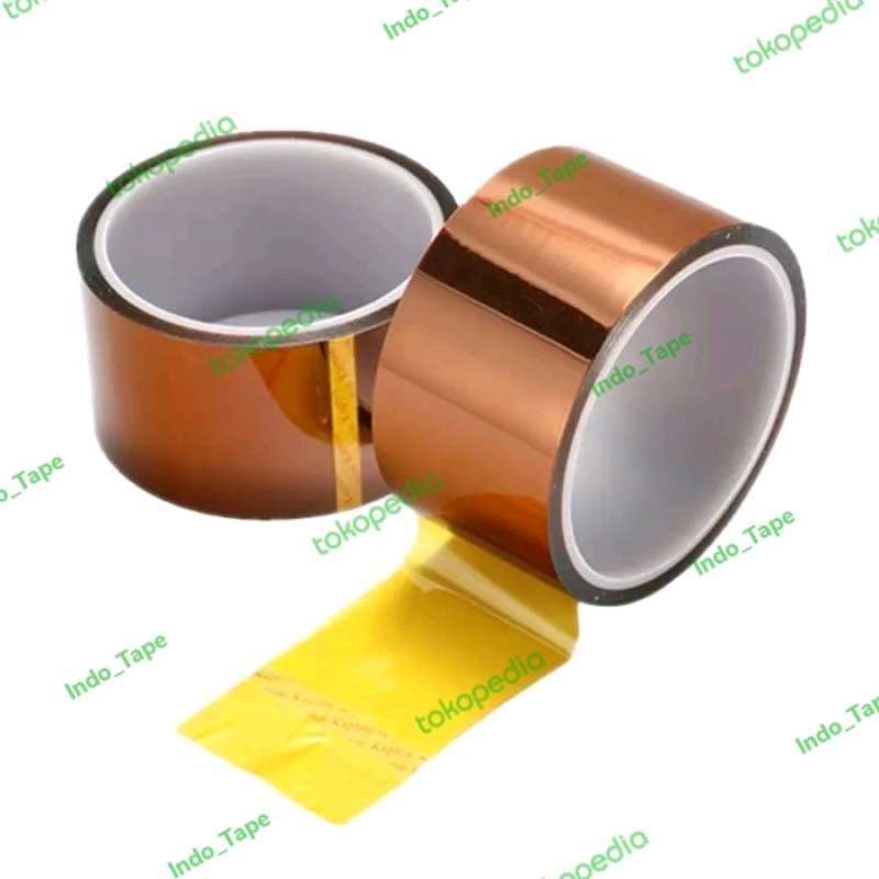 Promo Kapton Tape Polyimide Tape 48mm x 30yard Lakban Isolasi Tahan