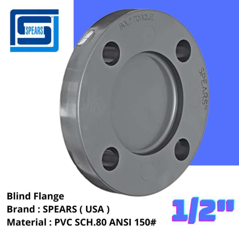 Jual Blind Flange Pvc Sch.80 Spears Ansi 150 1/2 di Seller Celestee Shop Wanasari, Kab