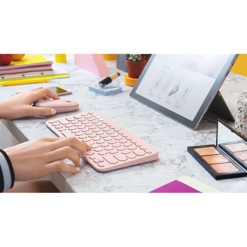 Jual Logitech K380 Keyboard Wireless Multi Device Rose Original Quality ...