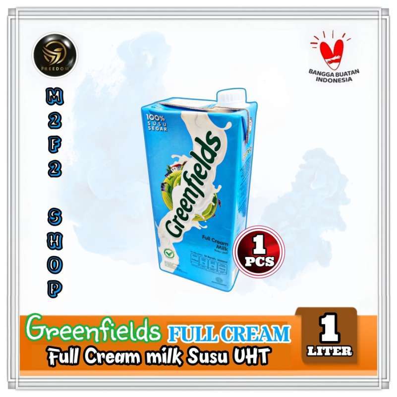 Jual Greenfields Susu Kotak UHT Full Cream Milk Plain 1000 ml