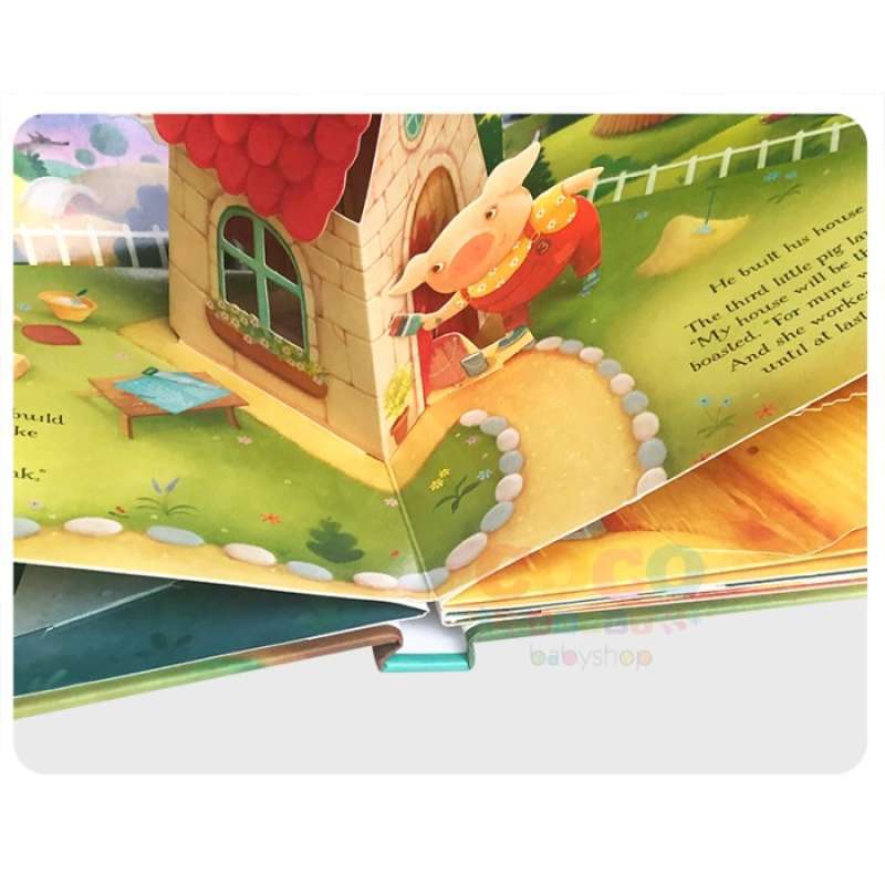 Promo Pop Up 3D Board Book Fairy Tales Three Little Pigs Buku Cerita ...