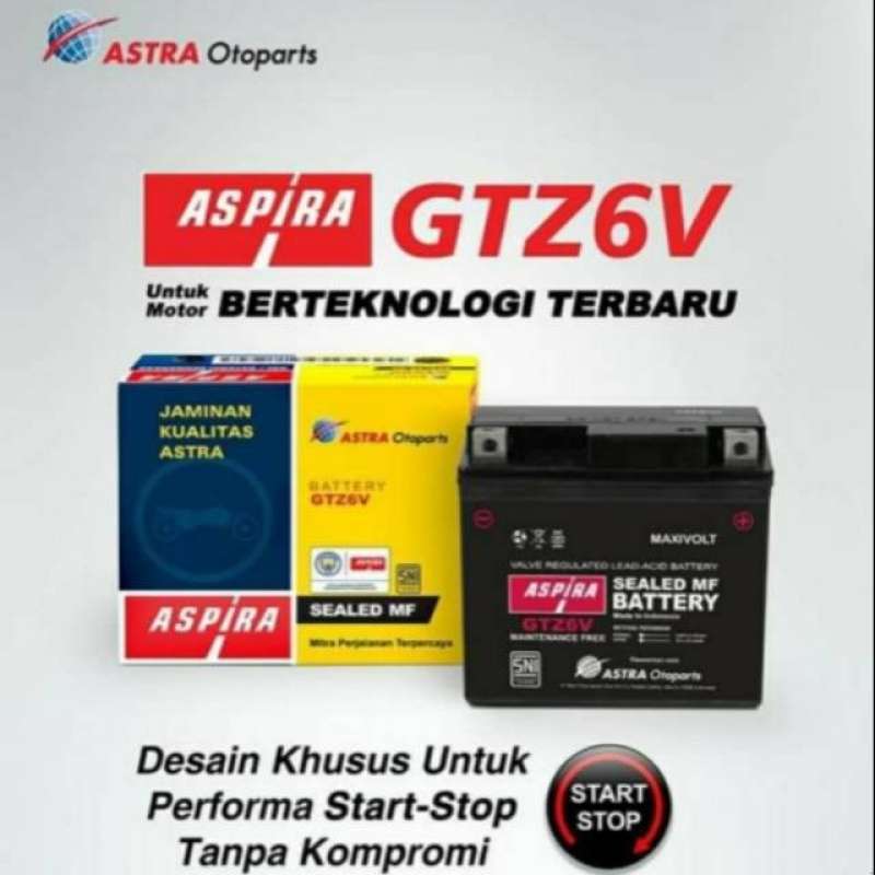 Promo Aki KERING Motor Vario New Beat ISS ASPIRA MF GTZ6V NEW NMAX 2020