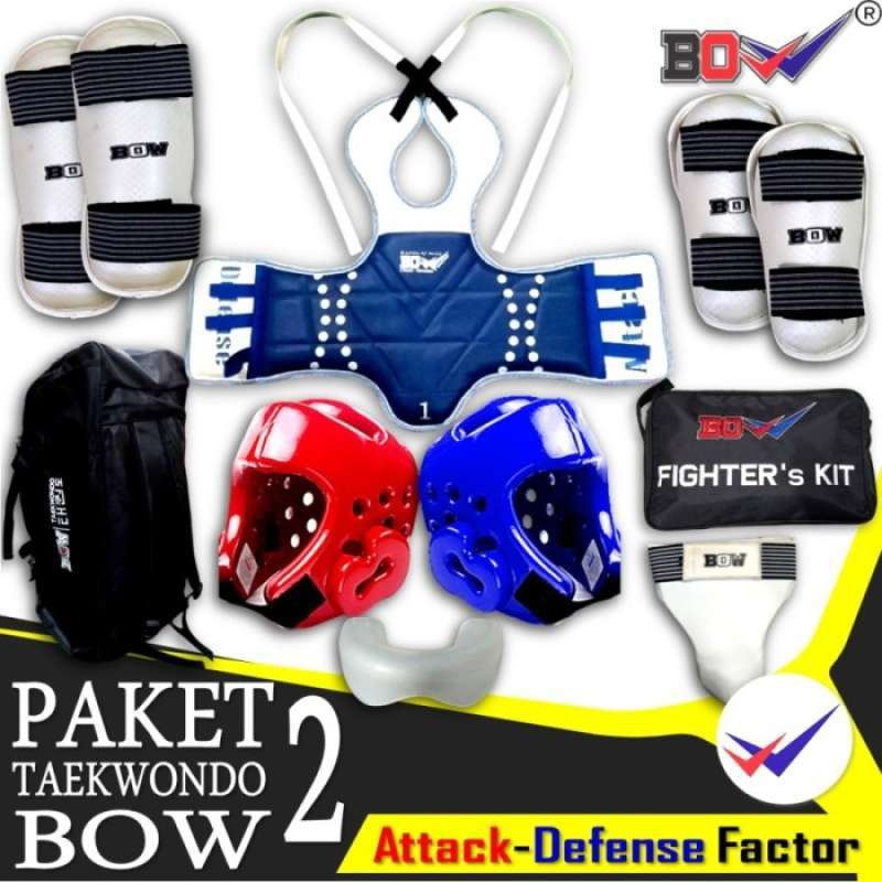 Promo Paket Perlengkapan Tanding Taekwondo Lengkap Bow Diskon 23 di