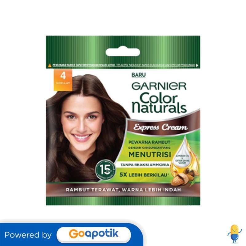 Jual GARNIER COLOR NATURALS EXPRESS CREAM 4 COKLAT 20 ML SACHET di