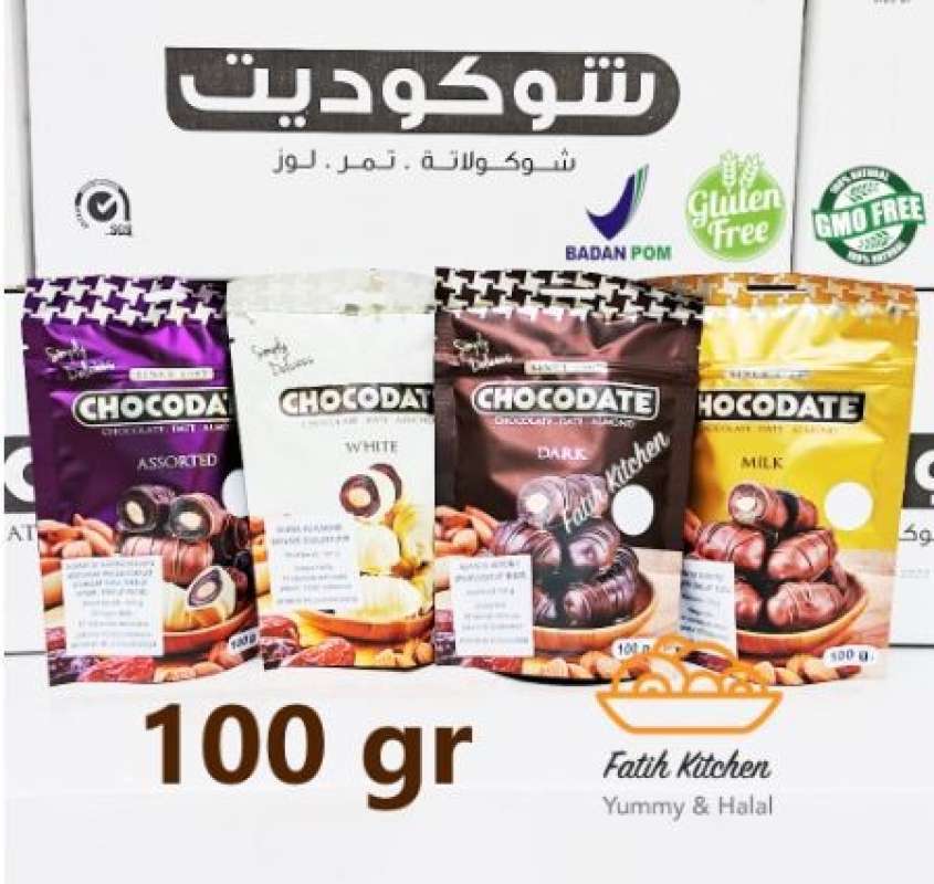 Jual Choate Arabian Dubai Milk Chocolate Date Almond Coklat Kurma di