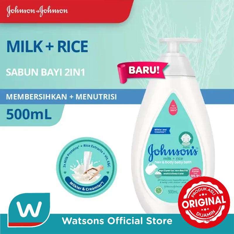 Jual Johnsons & Johnsons Milk + Rice Baby Bath 500Ml di Seller WATSONS