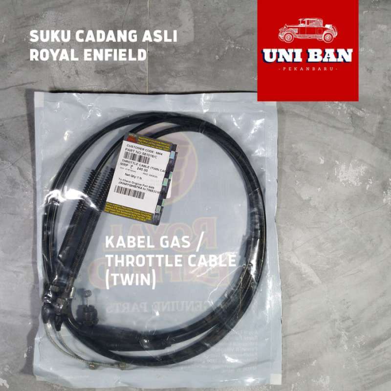 Jual Kabel Gas / Throttle Cable (twin) asli / genuine Royal Enfield di