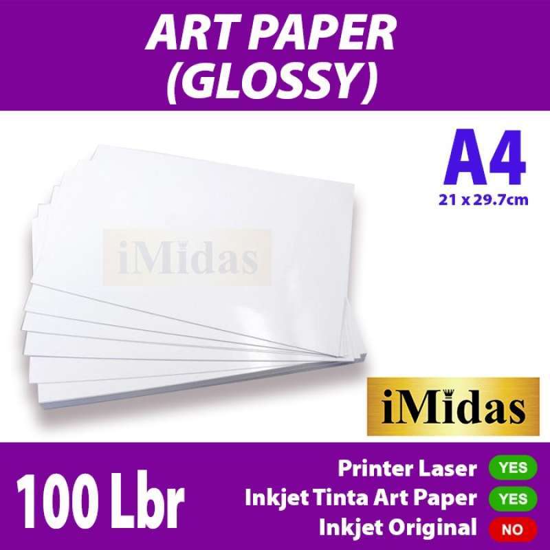 Jual kertas art paper / kertas brosur flyer isi 100 lembar a4 di Seller