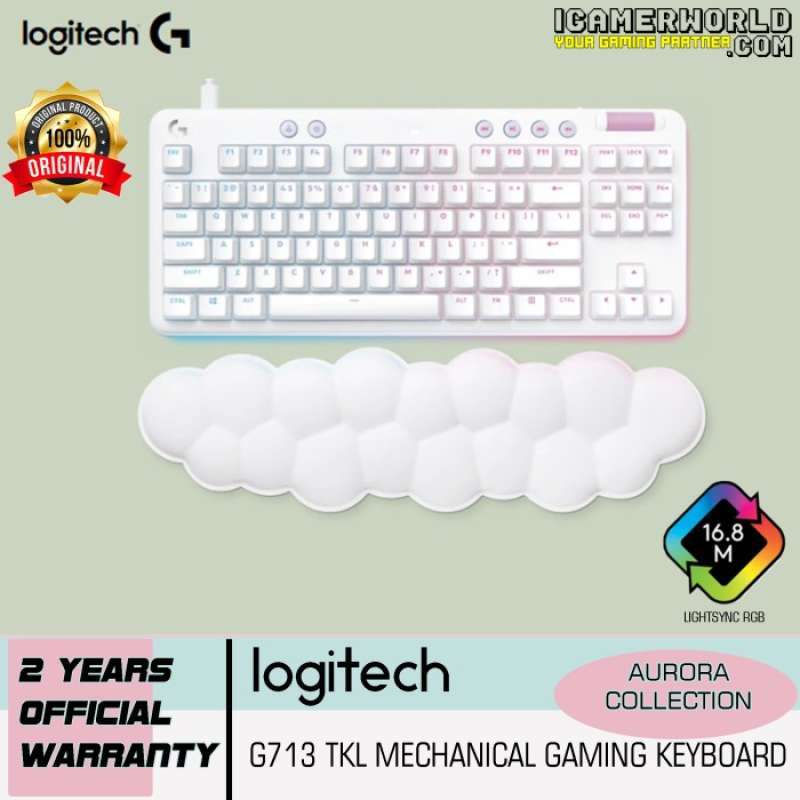 Promo Logitech G713 Aurora TKL + Palm Rest Wired Mechanical Gaming
