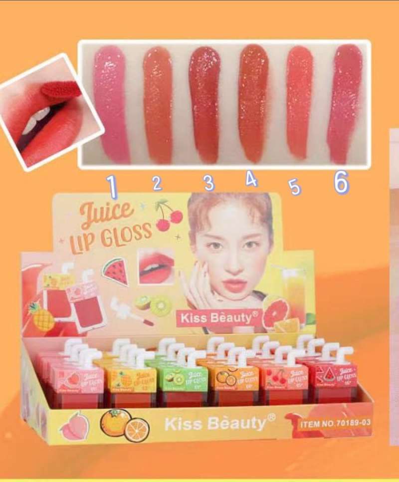 Promo [Per Batang] Lipgloss Kiss Beauty Fruit Juice LIP GLOSS Diskon 20
