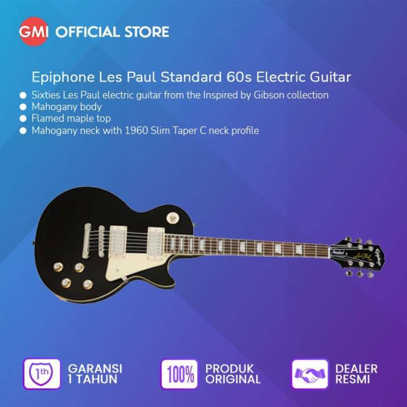 Promo Epiphone Les Paul Standard 60S Electric Guitar Diskon 23 di