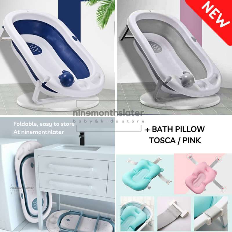 Promo Right Start Jumbo Whale Baby Folding Bathtub Bath Tub Anak Bayi