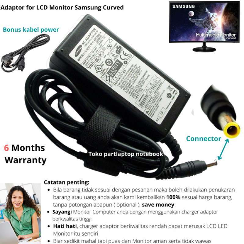 Promo Adaptor LCD Monitor Samsung Curved new power supply Diskon 23% di ...