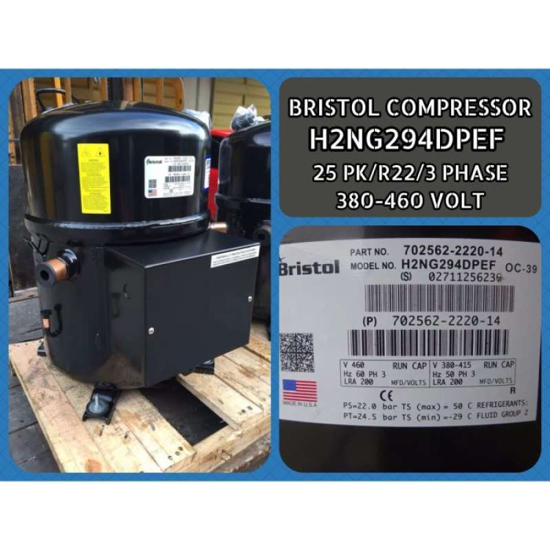 Promo Compressor Bristol H2NG294DPEF/25 PK/R22 Diskon 23 di Seller