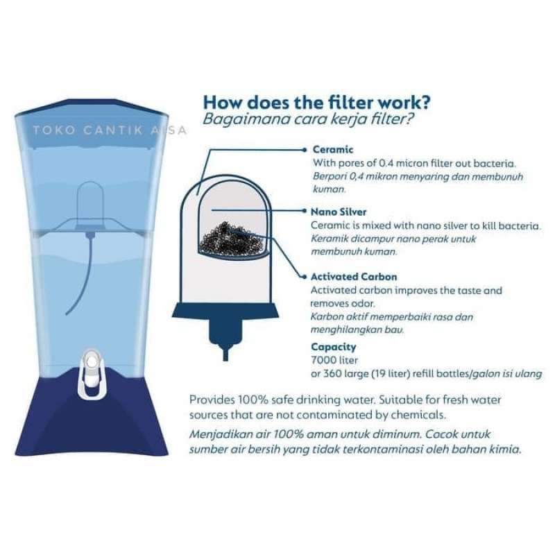 Promo Nazava Ceramic Filter Air Minum Rumah Tangga Sumur Kran Diskon