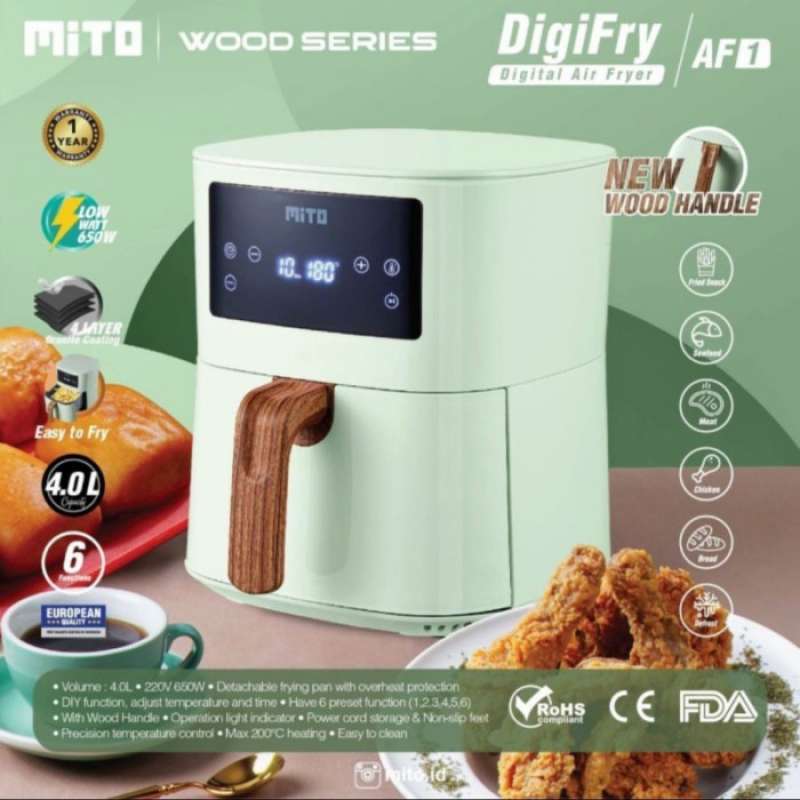 Jual MITO Digital Air Fryer low watt AF1 Digifry air frier 4 liter airfryer di Seller Laris