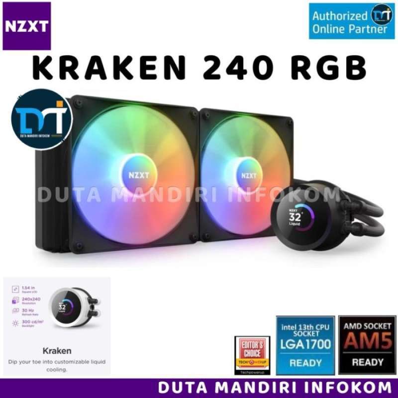 Promo Nzxt Kraken 240 280 360 Rgb - Aio Liquid Cpu Cooler With Lcd ...