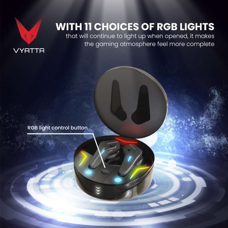Promo Vyatta Airboom Nitro Sigma Smart Tws Bluetooth Headset Gaming Rgb ...