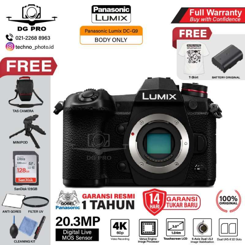 Jual Panasonic Lumix Dc-g9 Body Only Mirrorless Camera Lumix G9