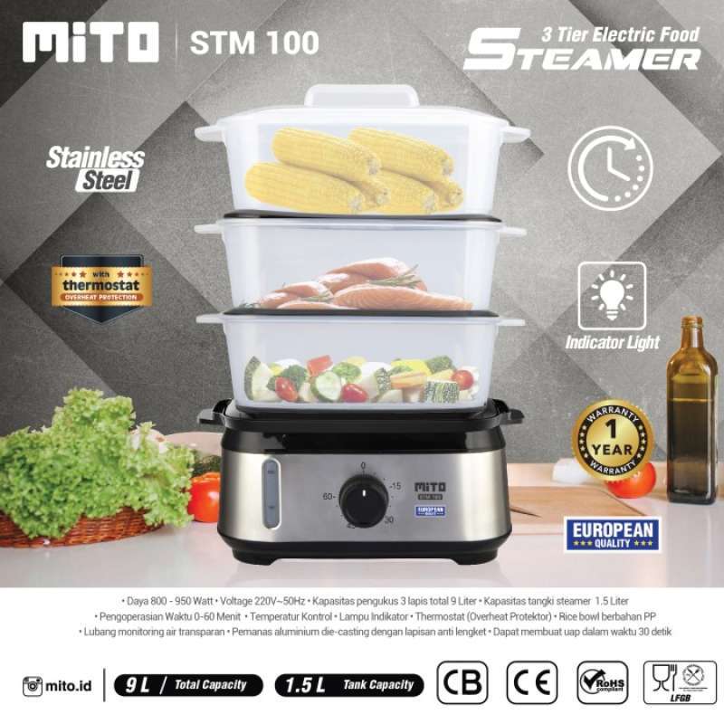 Promo MITO ELECTRIC FOOD STEAMER STM 100 Diskon 23 di Seller Veera Store Kedoya Utara, Kota