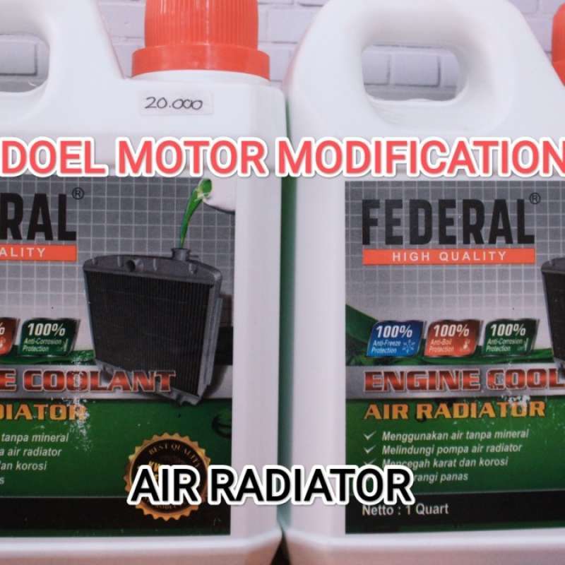 Promo air radiator coolant federal hijau motor dan mobil 1 liter Diskon ...
