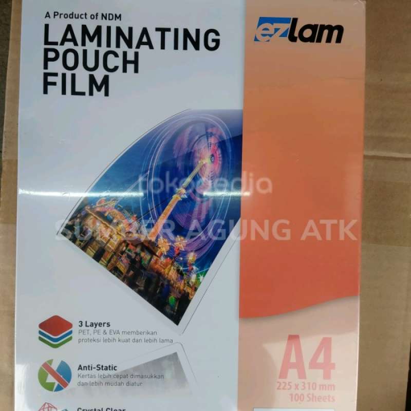 Jual Plastik Laminating A4 100 Lembar Original Harga Termurah Mei 2024