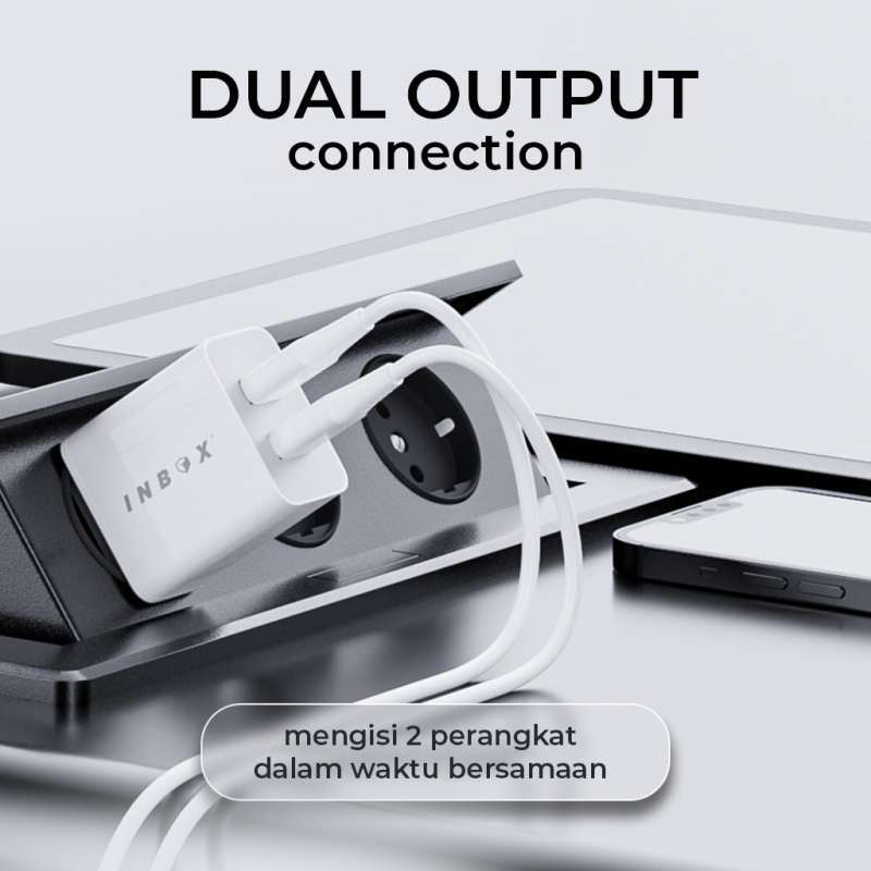 Fast Charger In2 Promo Inbox Fa-2 Adaptor Travel Charger Dual Port 2.1a Fast Charge ...