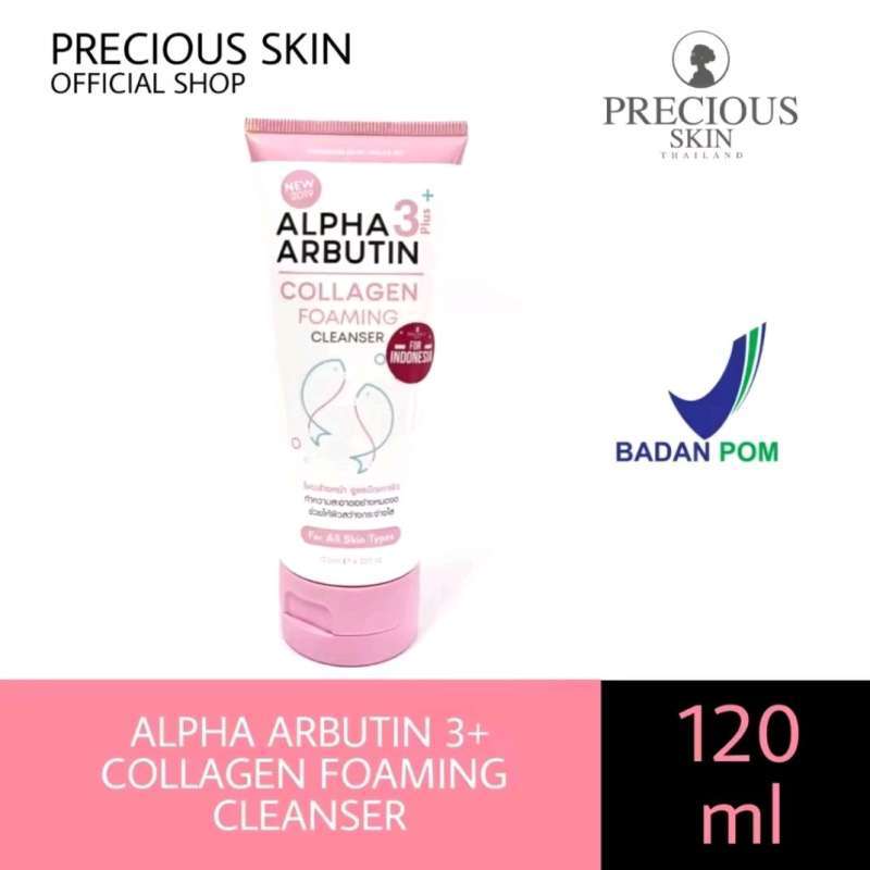 Promo Precious Skin Thailand Alpha Arbutin 3Plus Facial Wash Collagen Foaming Sabun Muka