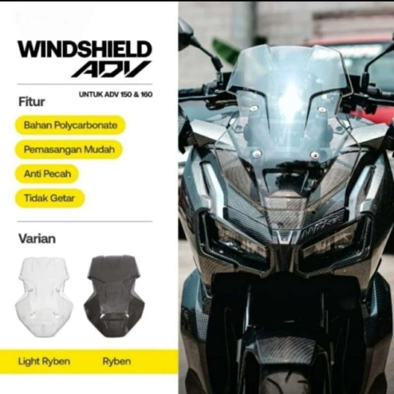 Promo Visor Windshield Nemo Tst Honda Adv 160 Adv 150 Rayben Smoke