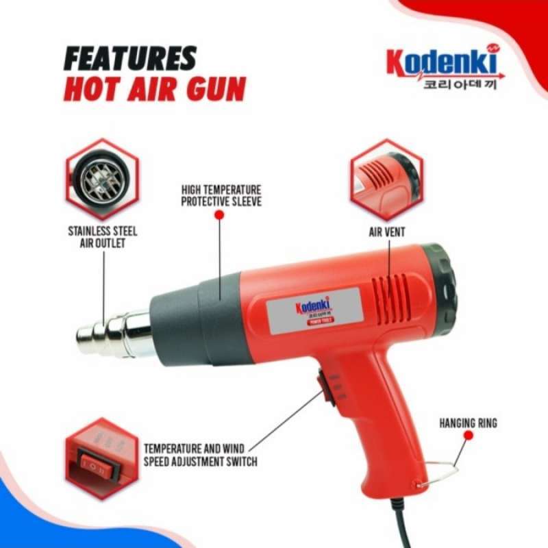 Promo KODENKI heat gun 1500 watt hot air gun pistol pemanas hot gun