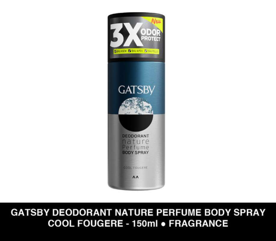 Promo New Gatsby Deodorant Nature Perfume Body Spray Cool Fougere 150ml