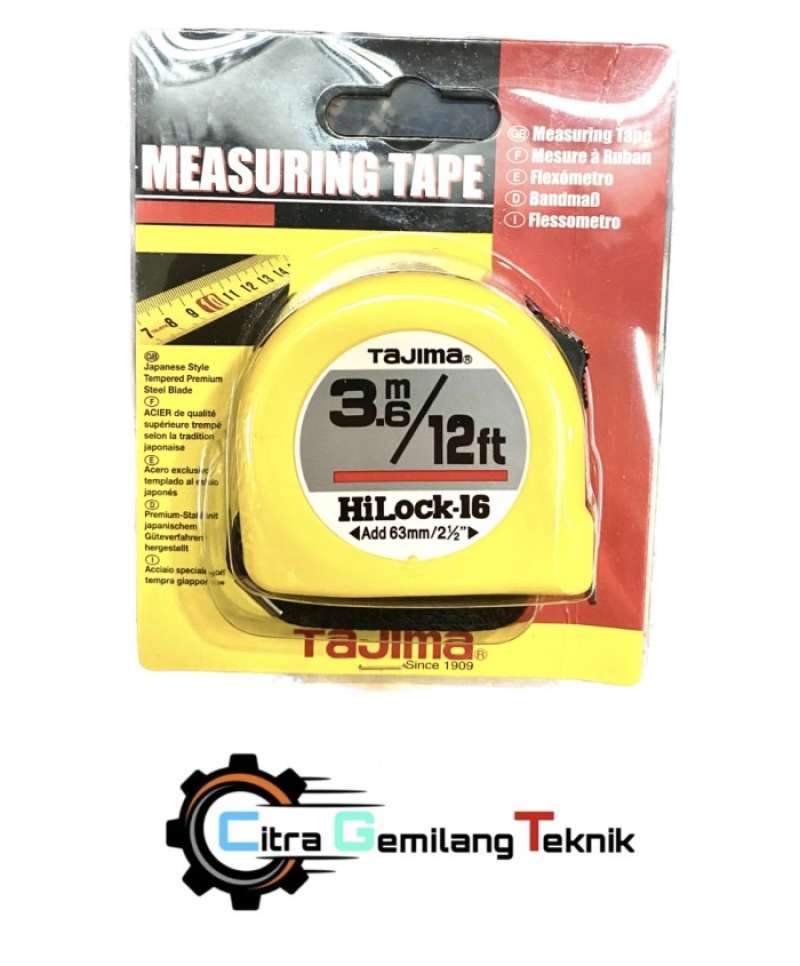 Roll Meter Kuning Promo meteran tajima 3.6 meter kuning Hi lock Japan measuring tape ...