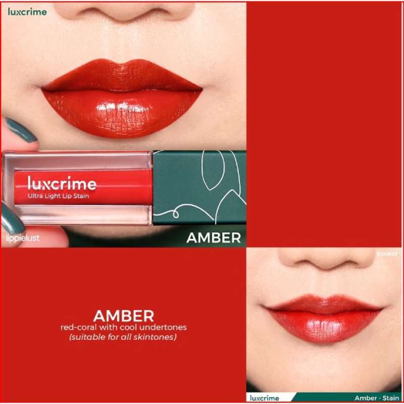 Jual Luxcrime Ultra Light Lip Stain / Lip Tint Tahan Lama Amber di Seller Intan Kosmetik