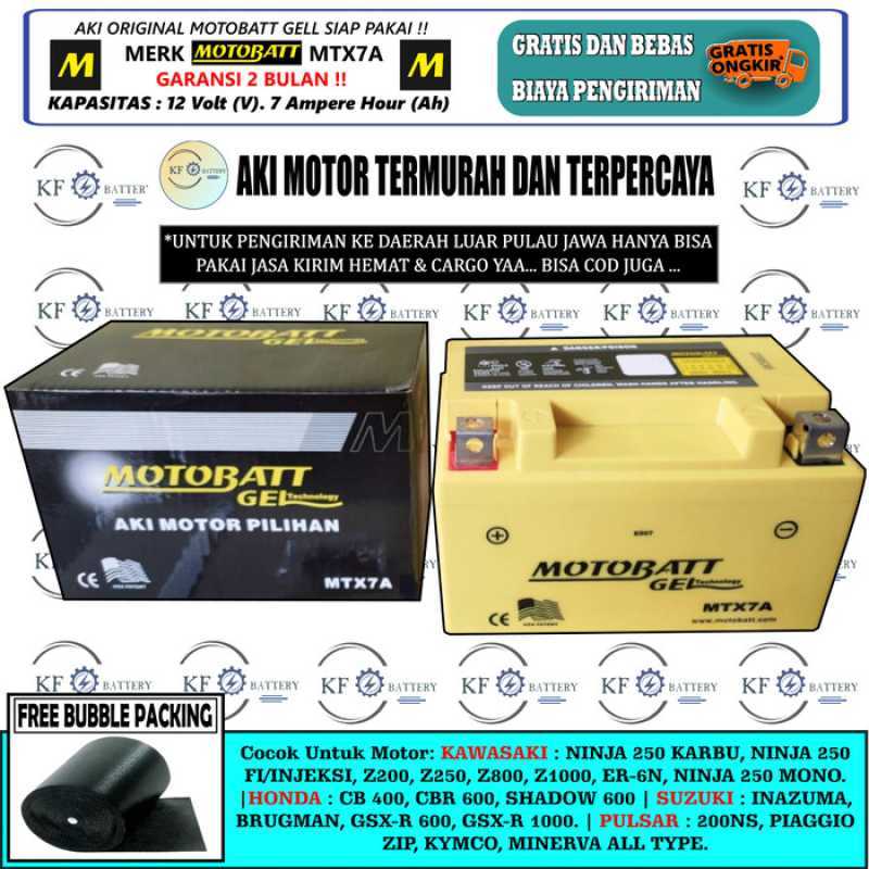 Promo Aki Motor Benelli Zefferano,Versys 250, KTM DUKE MTX7A MOTOBATT