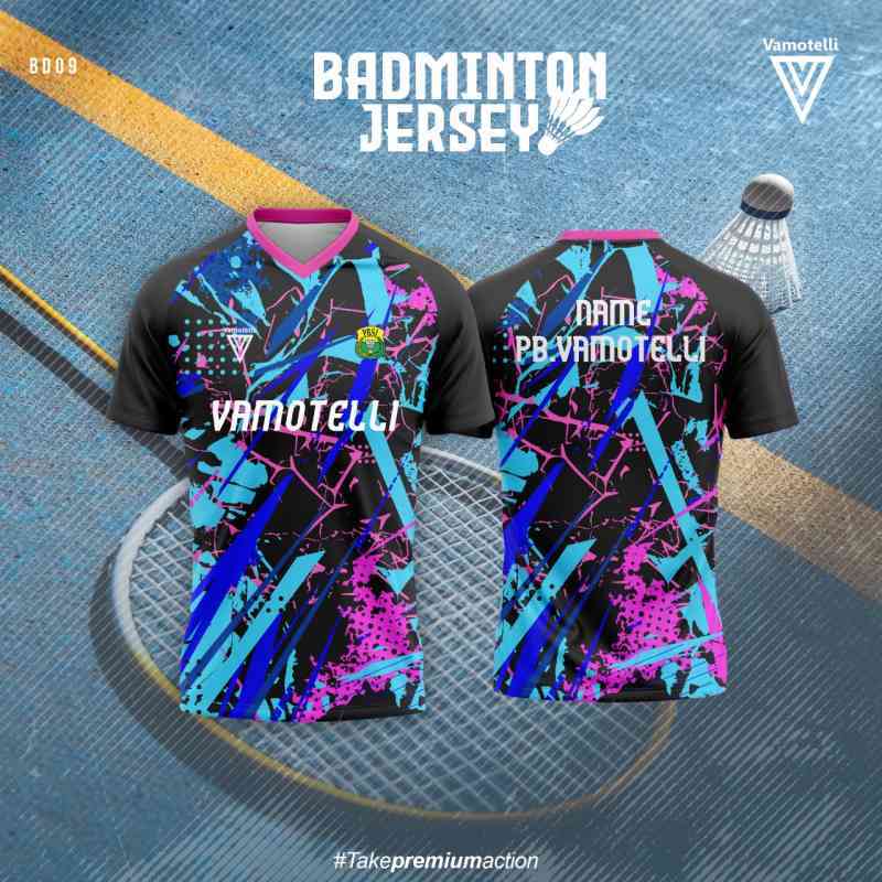 Baju Badminton, Kaos Badminton Jersey Bulutangkis By Vamotelli #BD09