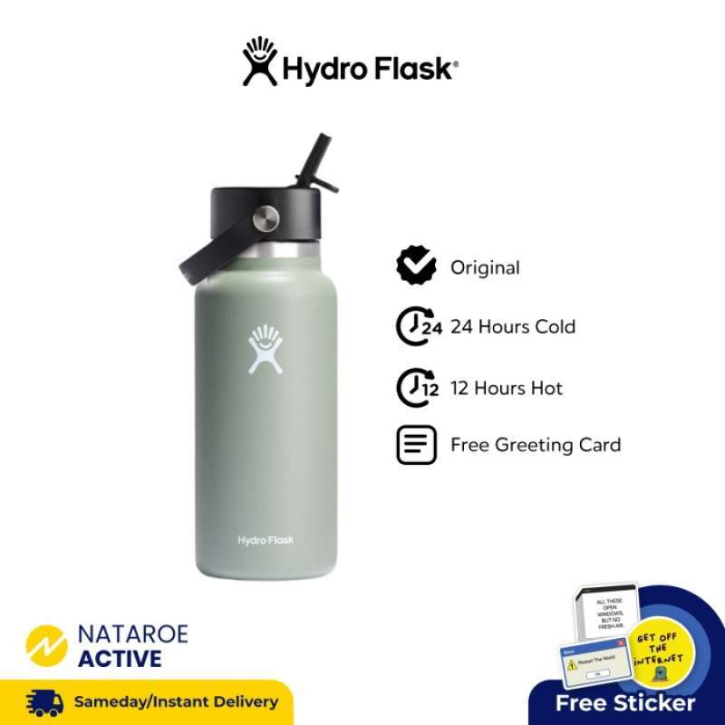 Promo HYDROFLASK TUMBLER 32OZ WIDE MOUTH FLEX STRAW CAP AGAVE LORENA